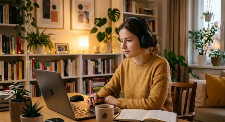 Jak technicznie wygląda terapia EMDR online - psycholog i psychotraumatolog wyjaśnia stymulację bilateralną przez internet.